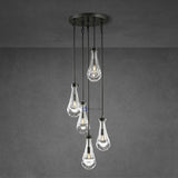Raindrop Round Chandelier 14"(Rod)