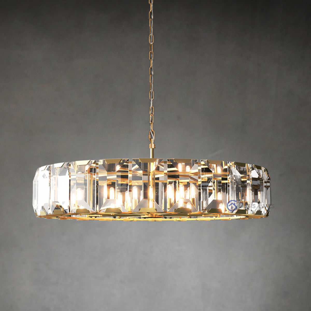 Harlow Crystal Round Chandelier 60"
