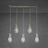 Raindrop Rectangular Chandelier 36"(Rod)