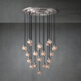 Pearl Ball Round Chandelier 38"
