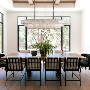 Amor Glass Oval Chandelier 54"W/65"W - Oasislives