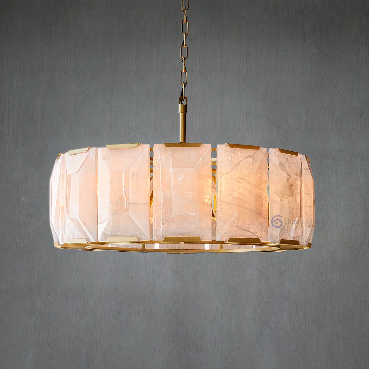 Harlow Calcite Round Chandelier 31"