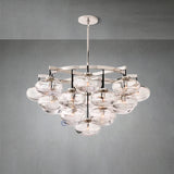 Cabrette Clear Glass Round Chandelier 48"
