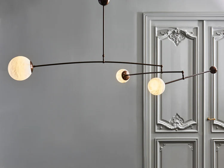 Alabaster Triple Mobile Chandelier