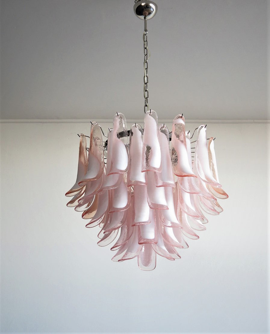 Murano Chandelier 53 Pink Petal Glass