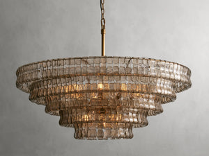Amor 4-Tier Glass Round Chandelier 36" - Oasislives