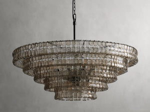 Amor 4-Tier Glass Round Chandelier 36" - Oasislives