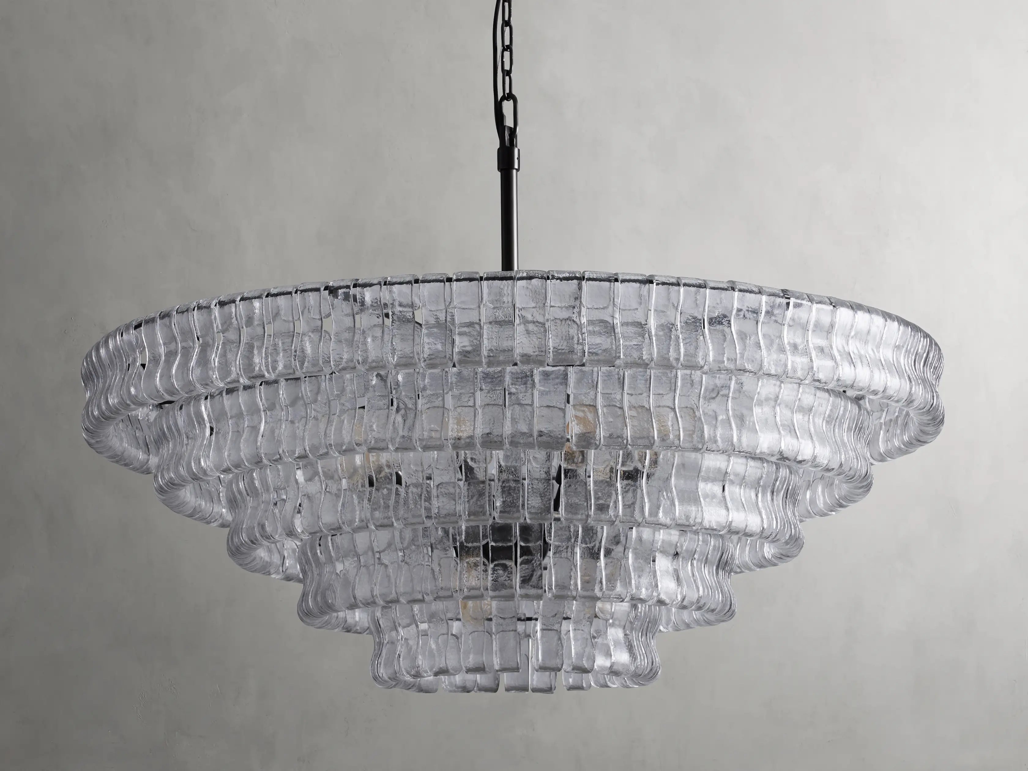 Amor 4-Tier Glass Round Chandelier 36" - Oasislives