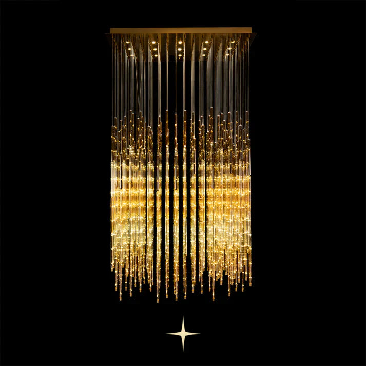 Echo Layered Rectangular Chandelier - Oasislives
