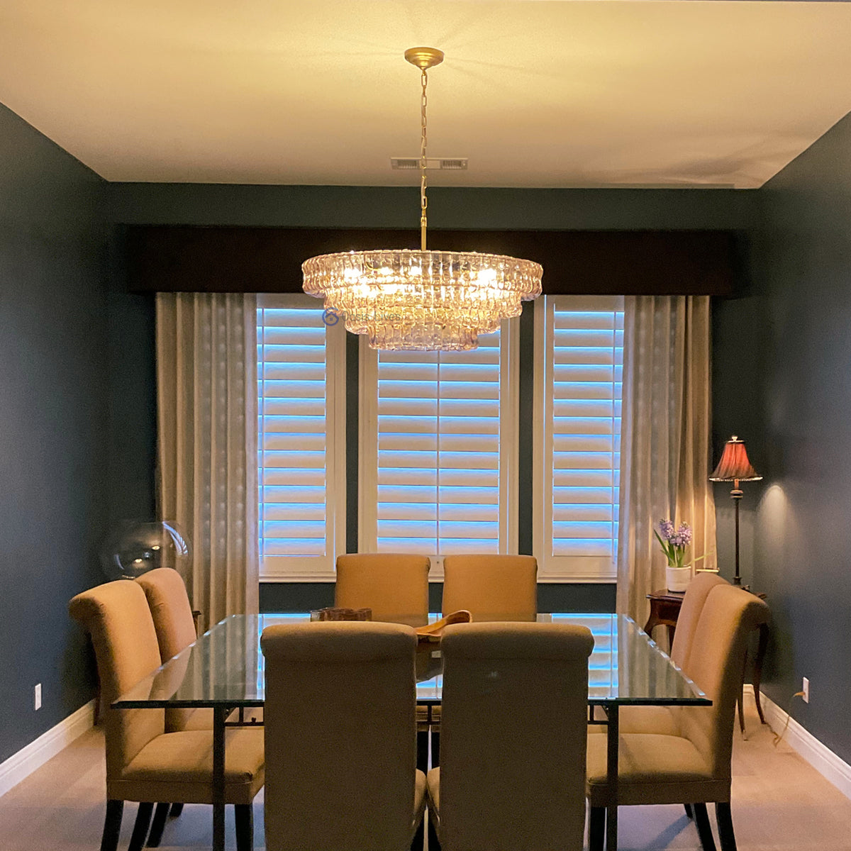 Amor Glass Round Chandelier 36" 48" - Oasislives