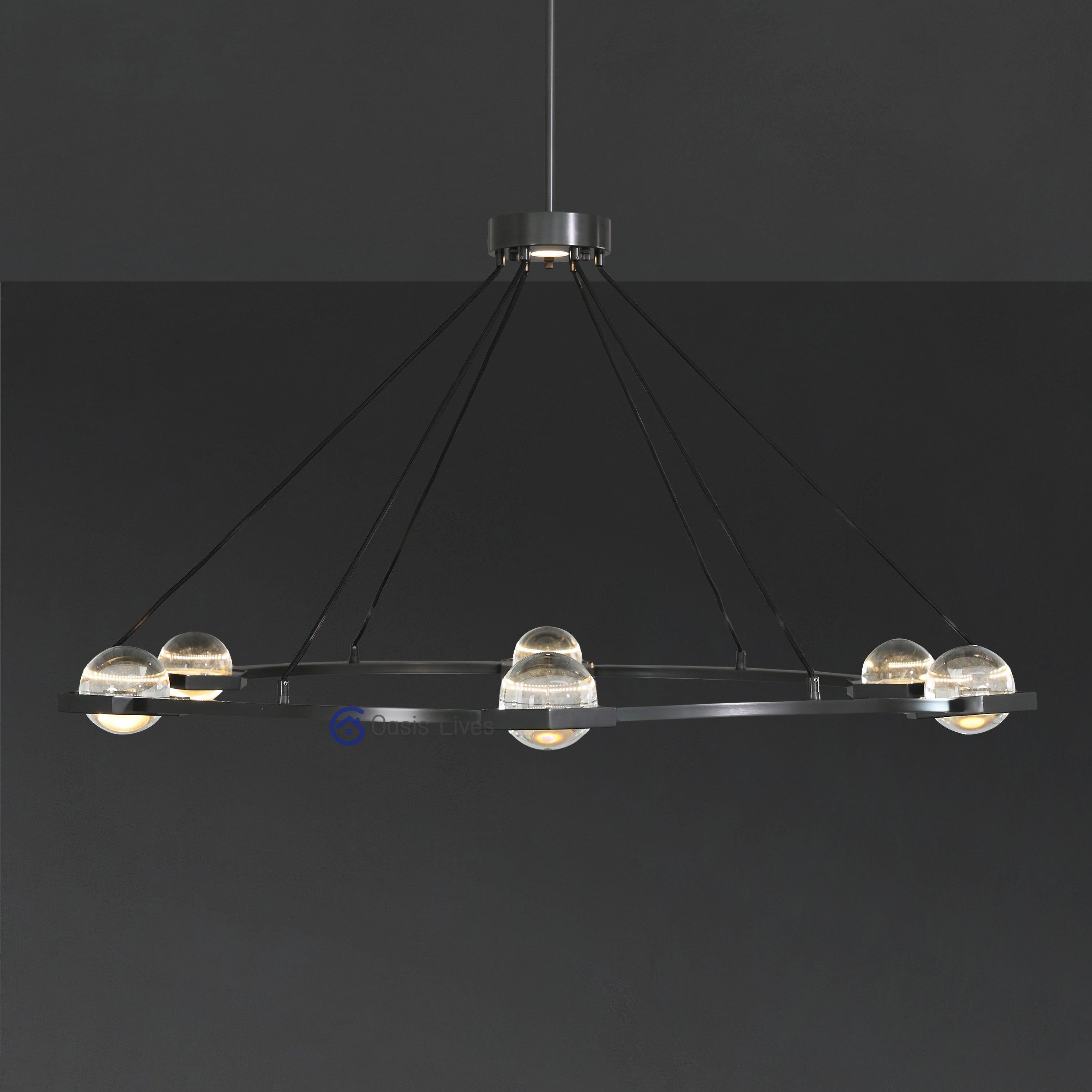 Eclant Crystal Ball Round Chandelier 60"