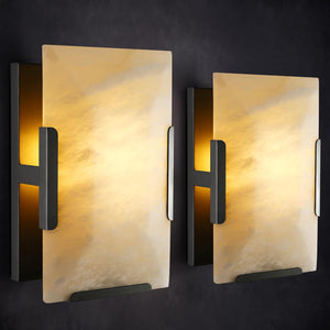 Alabaster Wall Sconces, Modern Marble Stone Sconces Wall Lighting - Fast Delivery-1-Luxehomezone