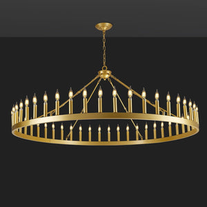 Vintage Filament Round Chandelier 64'' - Fast Delivery-1-Luxehomezone