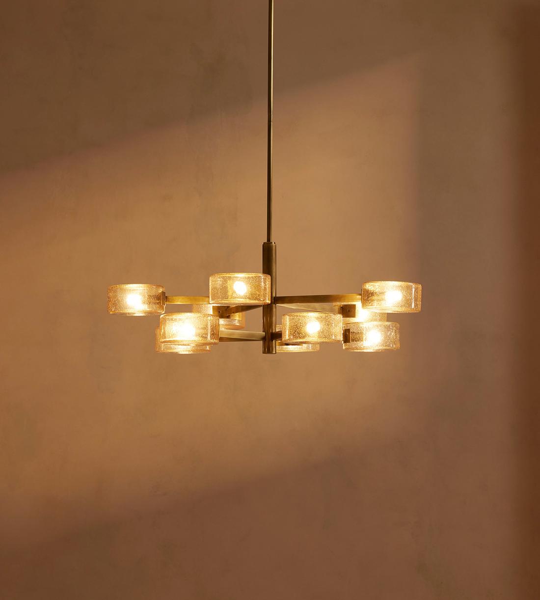 Laurel Glass Chandelier 31.5"W