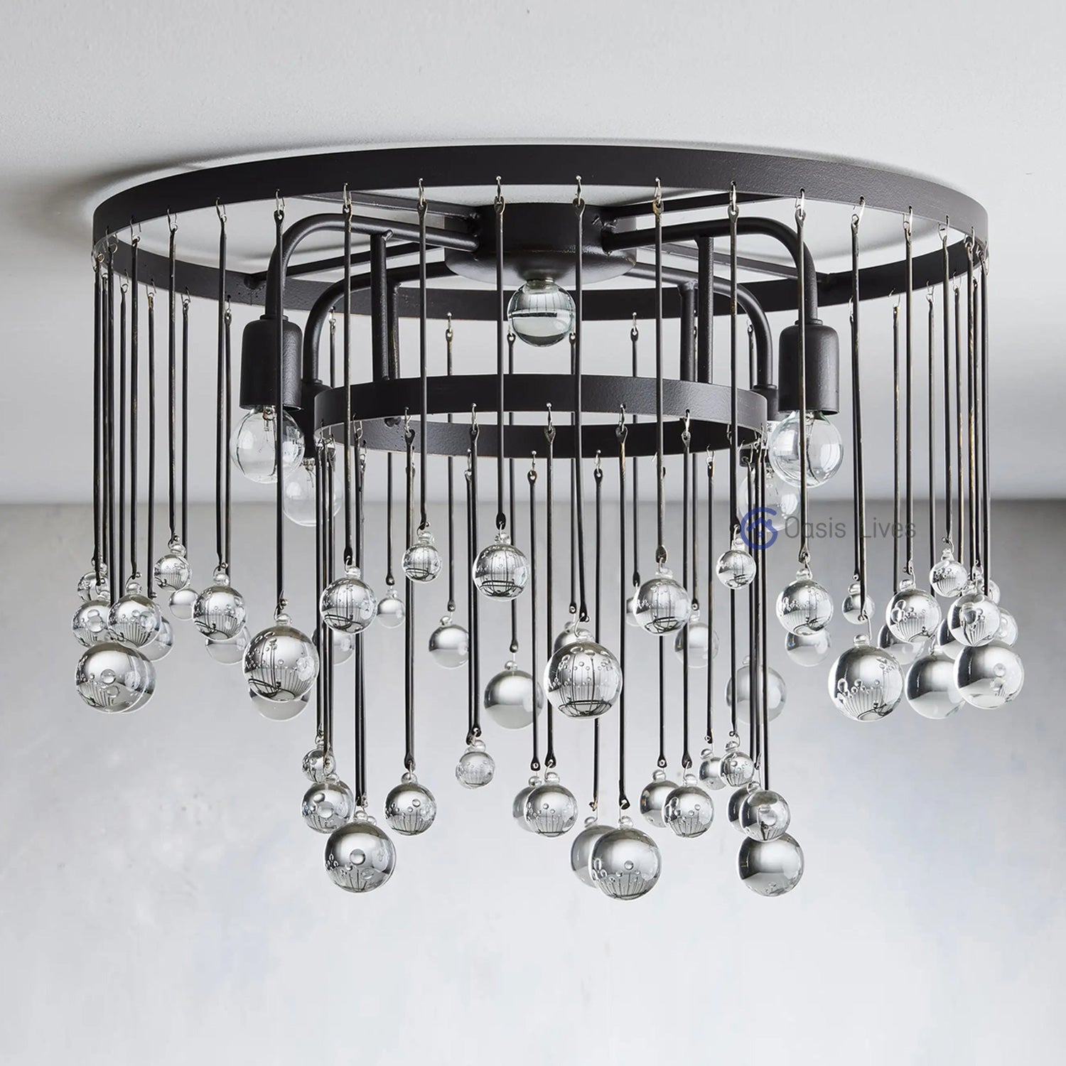 Aubrey Crystal Ball Flushmount - Oasislives