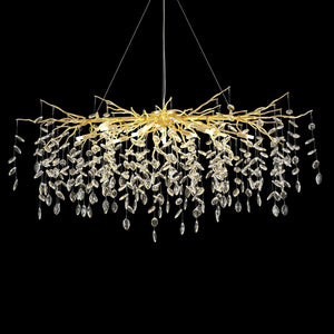 Sliver Tree Branch Rectangular Chandelier - Fast Delivery-1-Luxehomezone