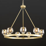 Modern Crystal Farmhouse Wagon Wheel Chandeliers for Dining Room