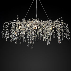 Sliver Tree Branch Rectangular Chandelier - Fast Delivery-1-Luxehomezone