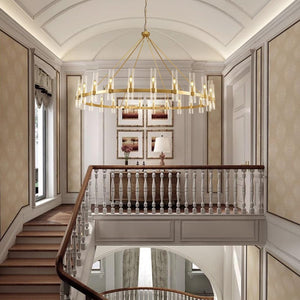 Farmhouse Wagon Wheel Chandelier 60" 70" - Fast Delivery-1-Luxehomezone