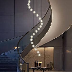 Large LED Pendant Chandeliers with Crystal Bubble Ball - Fast Delivery-1-Luxehomezone