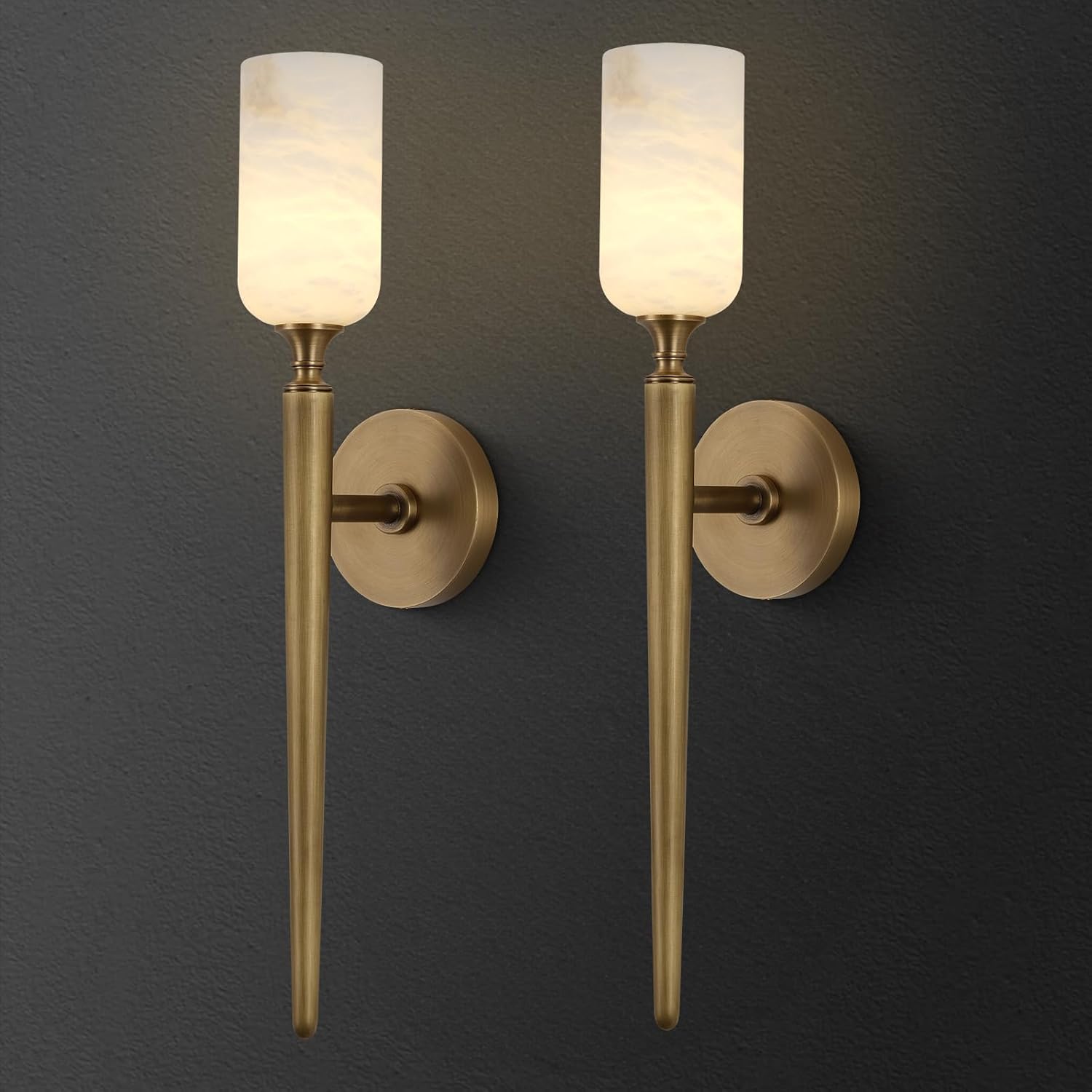 Modern Alabaster Wall Sconces - Fast Delivery-1-Luxehomezone