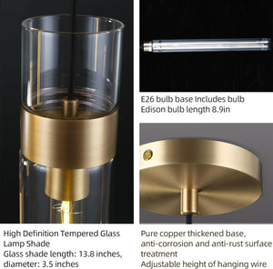 Modern Glass Brass Pendant Lights Kitchen Island - Fast Delivery-1-Luxehomezone