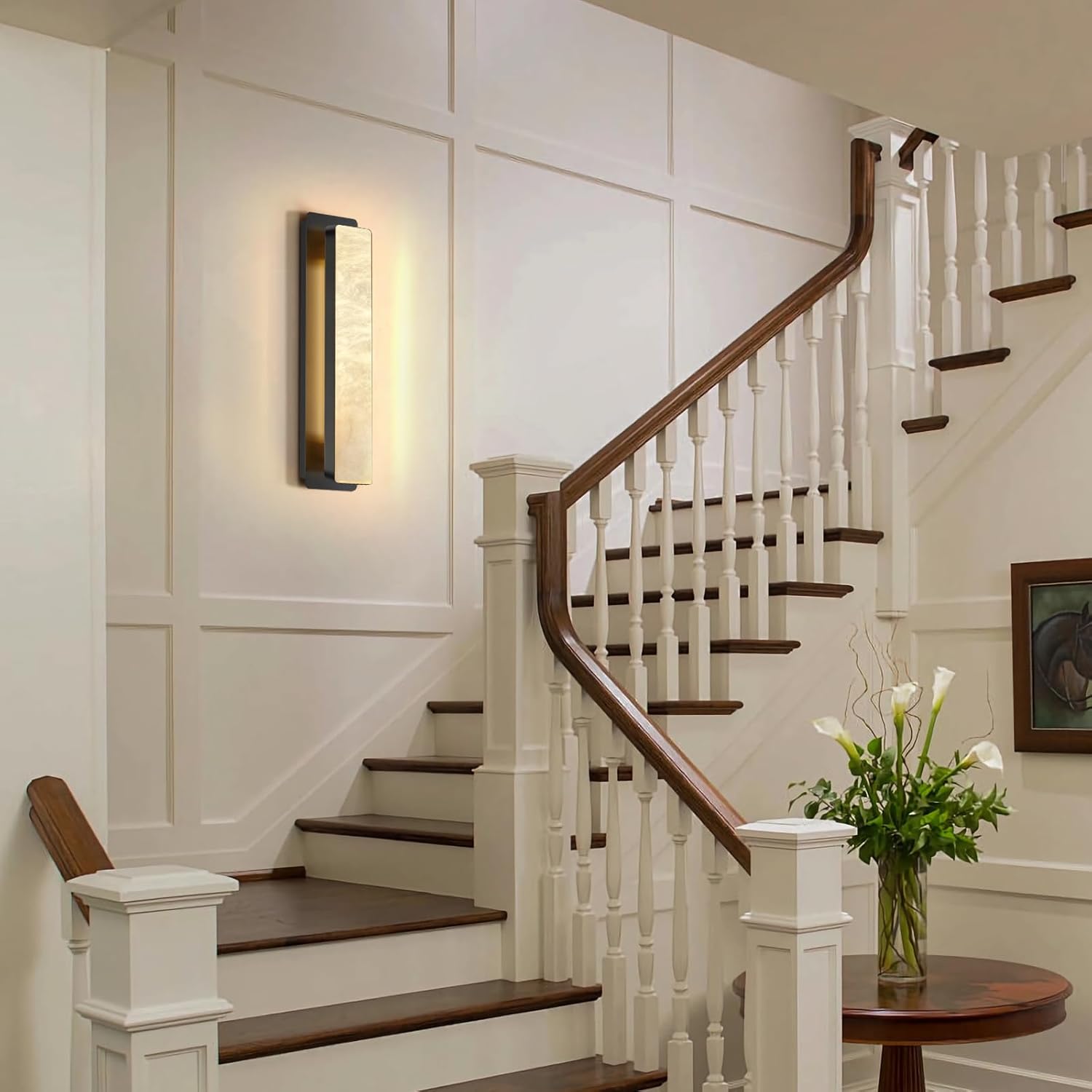 Alabaster Wall Sconces 20" - Fast Delivery-1-Luxehomezone