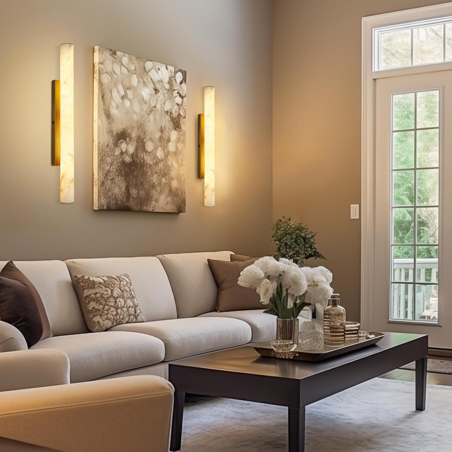 Spanish Natural Marble Sconces - Fast Delivery-1-Luxehomezone