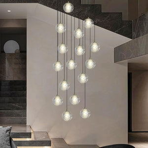Large LED Pendant Chandeliers with Crystal Bubble Ball - Fast Delivery-1-Luxehomezone