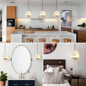 Alabaster Pendant Lights Kitchen Island - Fast Delivery-1-Luxehomezone