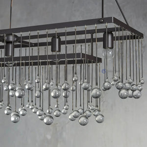 Aubrey Crystal Ball  Rectangular Chandelier 47" 60" - Oasislives
