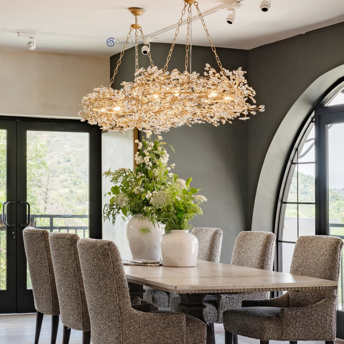 Fiore Crown Chandelier 39" 48" 60"