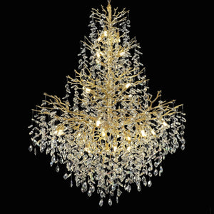 Silver Tree Branch Crystal High Ceilings Chandeliers - Fast Delivery-1-Luxehomezone