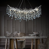 Modern Silver Crystal Glass Tree Branchs Chandelier 55" 72" - Fast Delivery-1-Luxehomezone