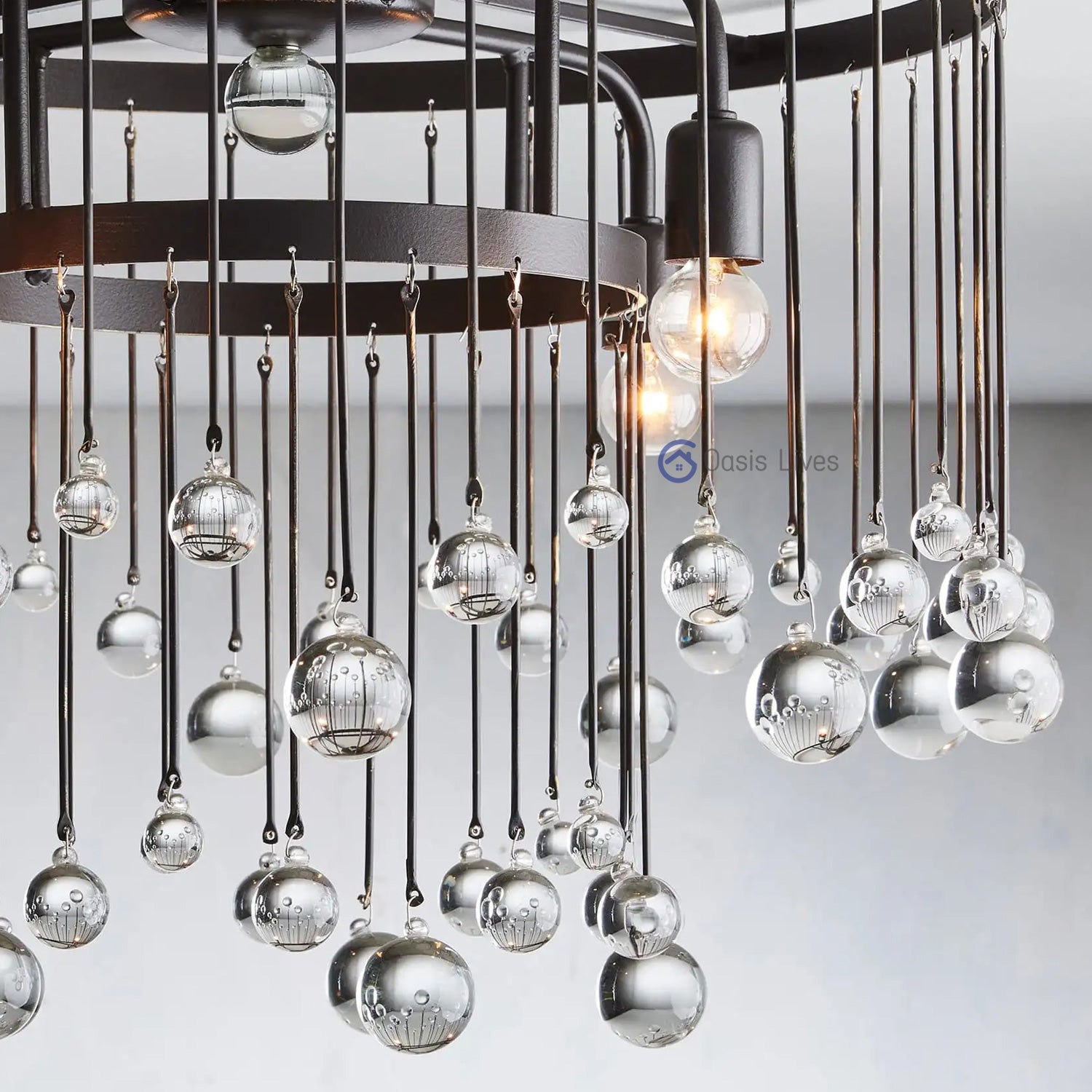 Aubrey Crystal Ball Flushmount - Oasislives