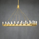 Camino Vintage Candelabra Rectangular Chandelier 52"