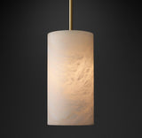 Hand Carved Alabaster Cylinder Pendent