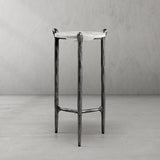 Thaddeus Round  Horn Marble Coffee Table & Side Table