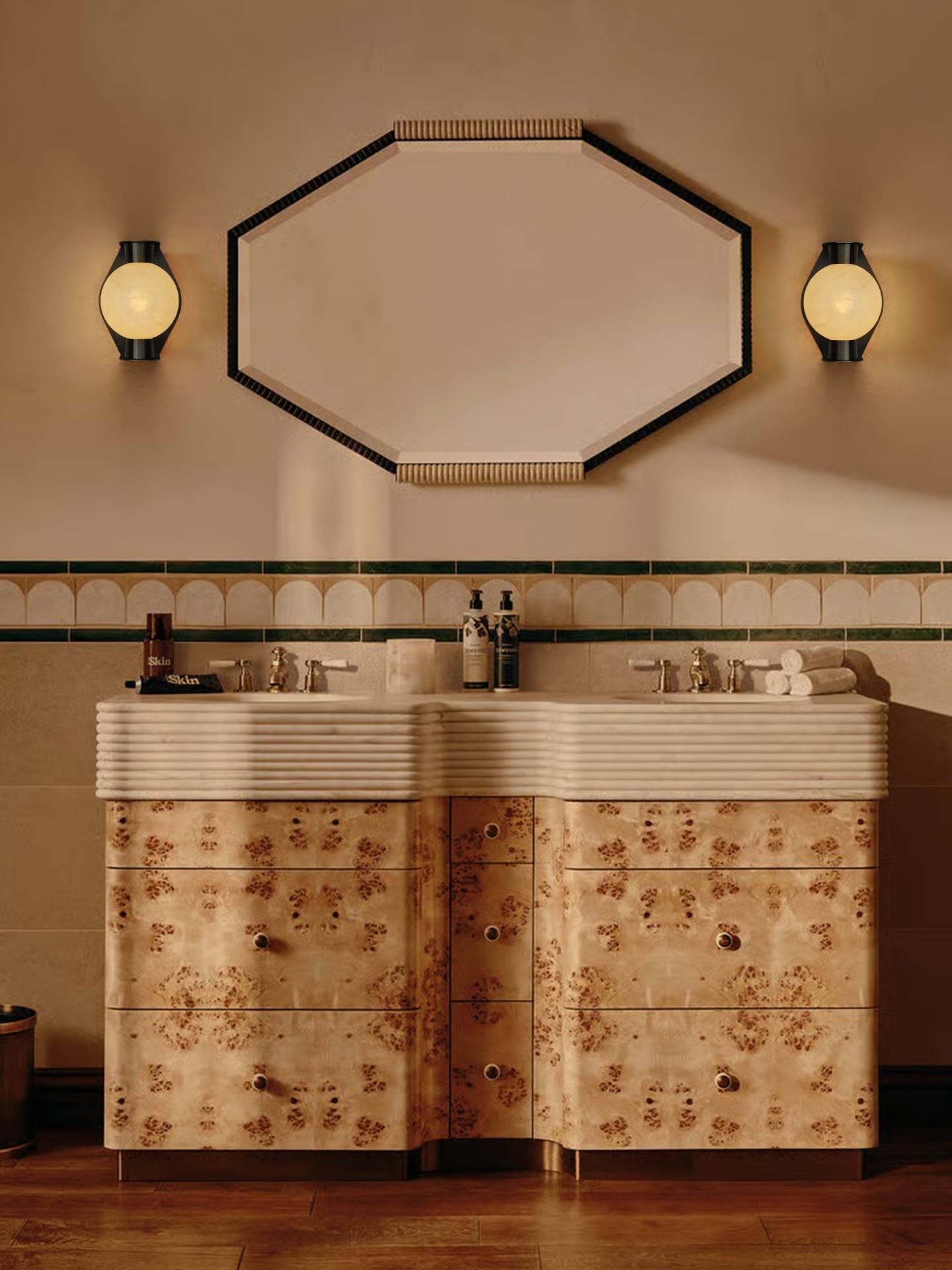 Alabaster Orb Sconce