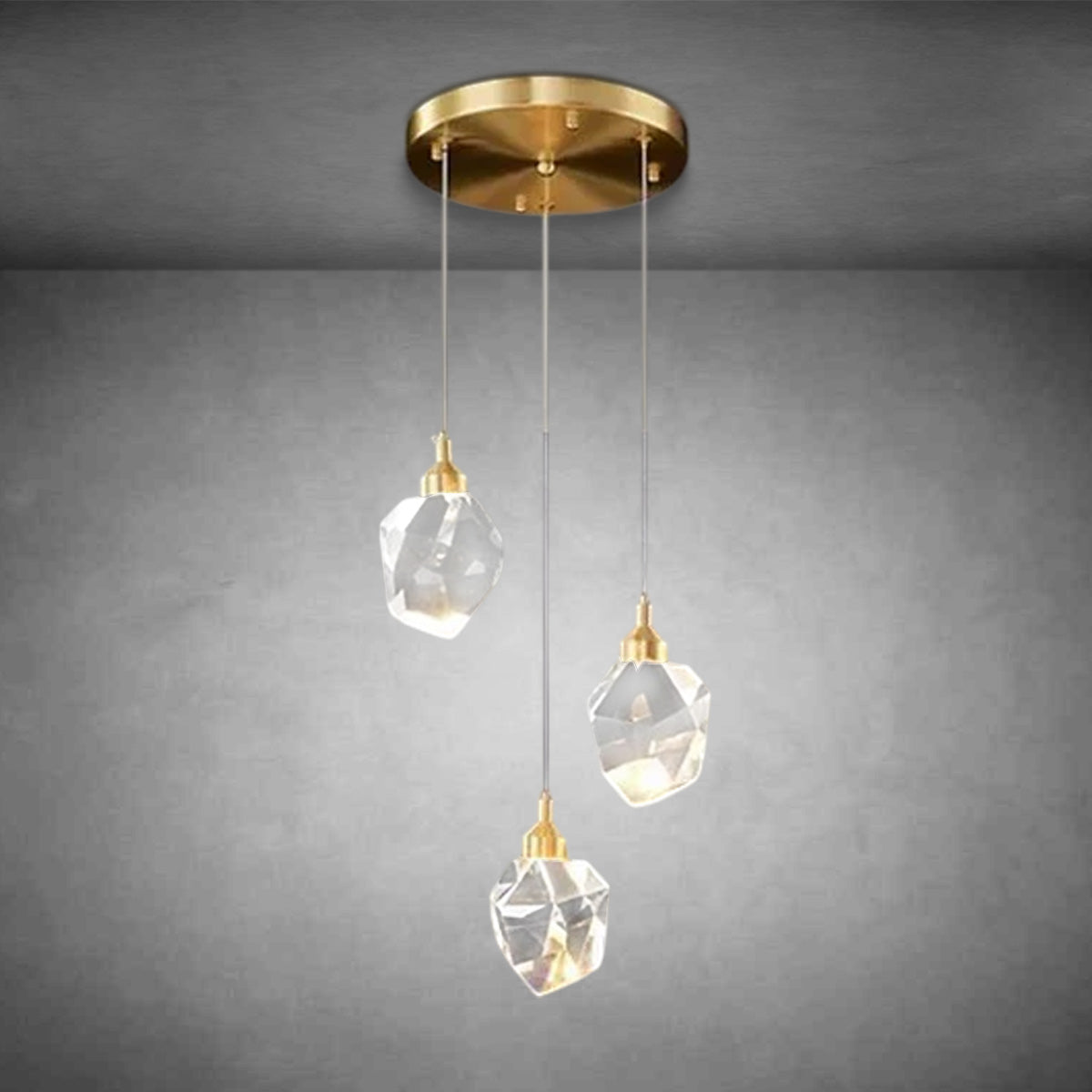 Alan Postmodern Crystal Multi-Lights Pendant Chandelier
