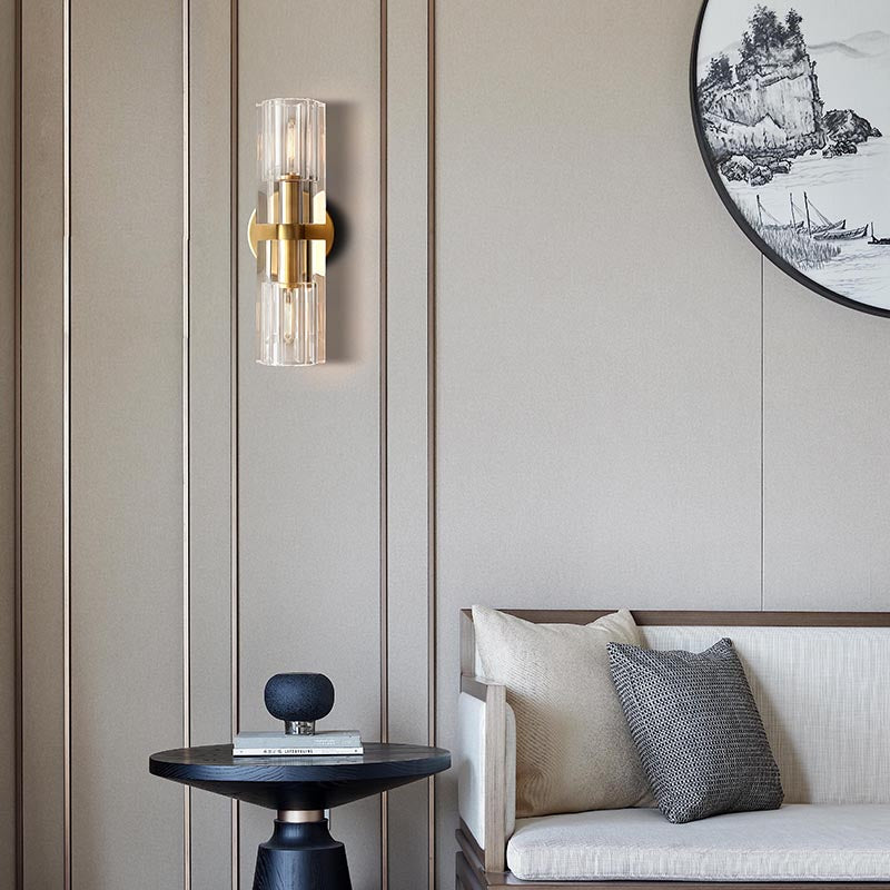 Arcachona Crystal Cup Linear Wall Sconce