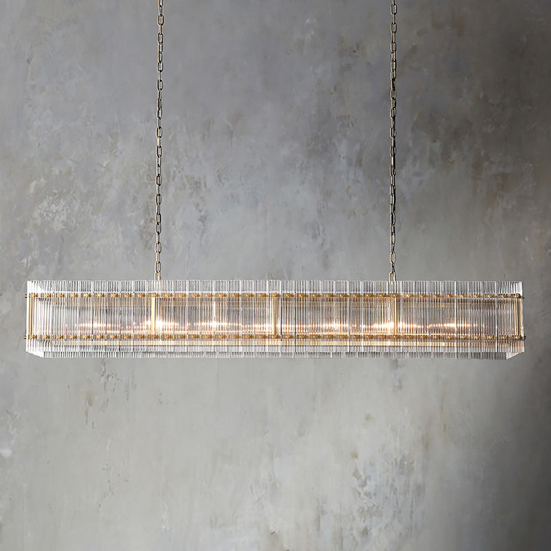 San Marc Handmade Glass Rectangle Chandelier 72"