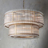 San Marc Handmade Glass 2-Tier Round Chandelier 48"