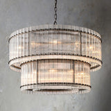 San Marc Handmade Glass 2-Tier Round Chandelier 48"