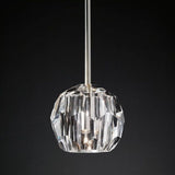 Boule Clear Cristal  Glass Rod Pendant