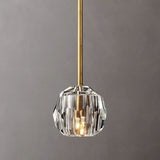 Boule Clear Cristal  Glass Rod Pendant