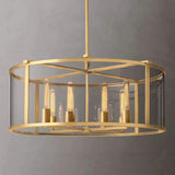 Halogen Light with Glass Lantern Chandelier