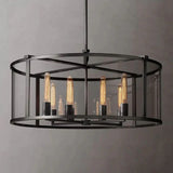 Halogen Light with Glass Lantern Chandelier