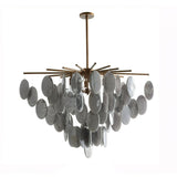 Cascading Selenite Disc Chandelier