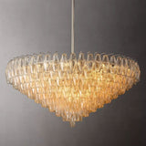Chiara Clear Glass Tiered Round Chandelier 62"